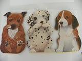 Set of Three Playskool Children’s Puppy Boardbooks (1998) Casey (Mutt), Oscar (Dalmation) and Panda (Beagle)
