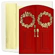 Burgundy Doorway Holiday Cards -