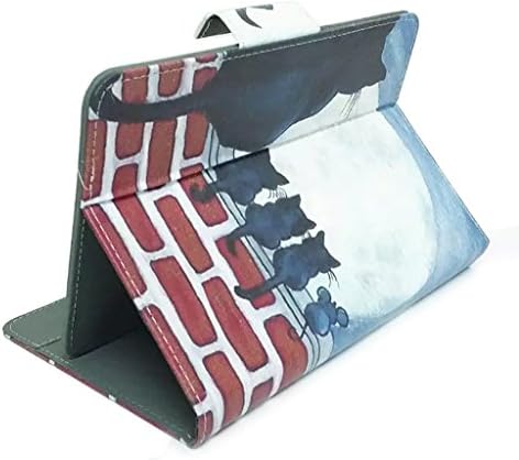 Case Guard® Cats and Mouse on Brick Wall 7" - 8" Universal Tablet Folio Case (Universal Case, Stand, Magnetic Cover Strap)