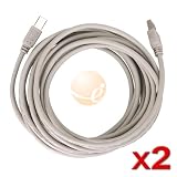 2 pack 15ft USB 2.0 Extension Printer Cable A to B M/M