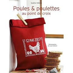 Poules et poulettes au point de croix