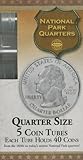 Quarter Size Coin Tube: 5 Count