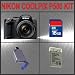 Nikon Coolpix P500 Digital Camera (Black) + Huge Accessories Package Including 16GB SDHC Memory Card + EN-EL5 Extra Replacement Li-ion Battery Pack + Hi-Speed SD Card Reader + Kit