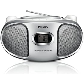 Philips AZ102S/05 Portable CD Player with AM/FM Radio - Silver
