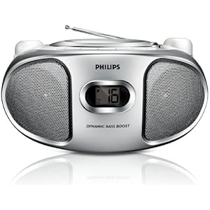 Philips AZ102S/05 Portable CD Player with AM/FM Radio - Silver Philips AZ102S/05 Portable CD Player with AM/FM Radio - Silver