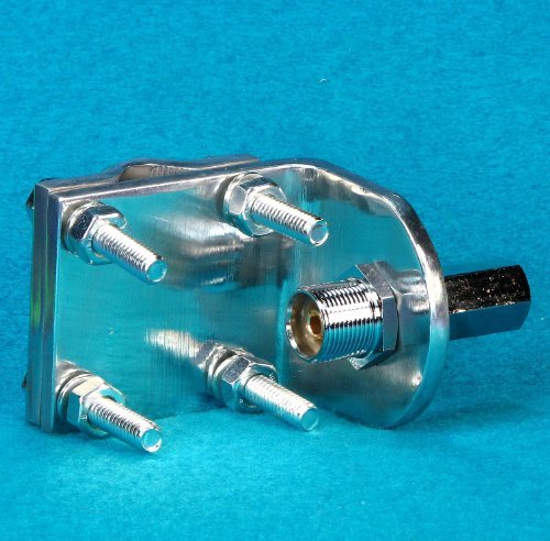 MIRROR MOUNT 3 way Aluminum with Stud for CB / Ham Radio Antenna Bracket - Workman RV1