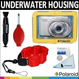 Polaroid Dive-Rated Waterproof Camera Housing + Polaroid Floating Wrist Strap + Polaroid 5 Piece Camera Cleaning Kit + Polaroid Lenspen Lens Cleaner + Polaroid Super Blower For The Canon Powershot A4000 IS, A3400, A3300, A3200, A3100, A3000, A2400, A2300, A2200, A1200, A1100, A800, A495, A490, ELPH 530 HS, 520 HS, 510 HS, 500 HS, 320 HS, 310 HS, 300 HS, 100 HS, 110 HS, SD4000, SD3500, SD1400, SD1300, S95, SD940, SD960, SD970, SD980, SD1200, SD780, S100 Digital Cameras
