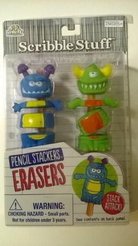 Scribble Stuff Pencil Stackers Erasers - Mix, Match & Stack - Swamp Monsters by MEGA Brands International