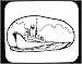 Mouse Pad with black and white, ocean, South America, seascape, Argentina, ship, boat, cruise, yacht