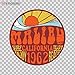 Decal Stickers Malibu Surf Sign Motorbike Boat (5 X 5 In. ) Fully Waterproof Printed vinyl sticker