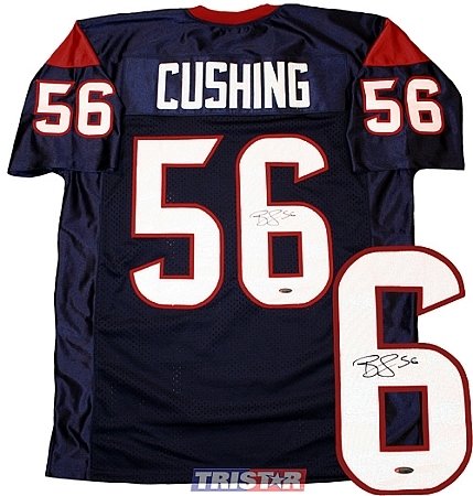 Brian Cushing Autographed/Hand Signed Houston Texans Custom Jersey