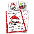 Herding 447308050 Bettw�sche Sheepworld "Gl�cksschaf" 80 x 80 + 135 x 200 cm; Linon