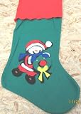 25.5 Jumbo Custom Embroidered Green Christmas Stocking