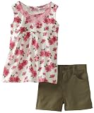 Young Hearts Girls 4-6x 2 Piece Twill Short Set
