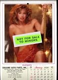 1990 Playboy Playmate Wall Calendar (promotional giveaway for Dilgard Auto Parts; Ashland, Ohio)