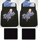 4 Piece Los Angeles Dodgers MLB Car Truck SUV Licensed Universal-Fit Molded Front Rubber Floor Mats