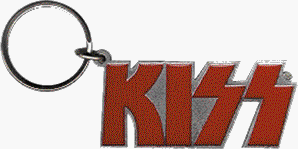 Click here to buy Kiss - Classic Red & Silver Logo - Metal Keychain Keyring Key Ring Key Chain.