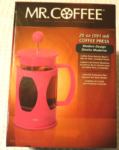 Mr. Coffee 20 oz (591 ml) Coffee (French) Press-Dark Pink Mr. Coffee 20 oz (591 ml) Coffee (French) Press-Dark Pink