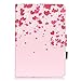 iPad Mini 1/2/3 Case-LittleMax(TM) [Pen Slot] Synthetic Leather Kickstand Case [Smart Wake/Sleep] Cover Flip Wallet iPad Mini 3/2/1 Protector [Free Cleaning Cloth,Stylus Pen]-01 Rain Hearts&Petals