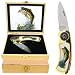 Trademark Stainless Steel Large Mouth Bass Knife with Oak Case