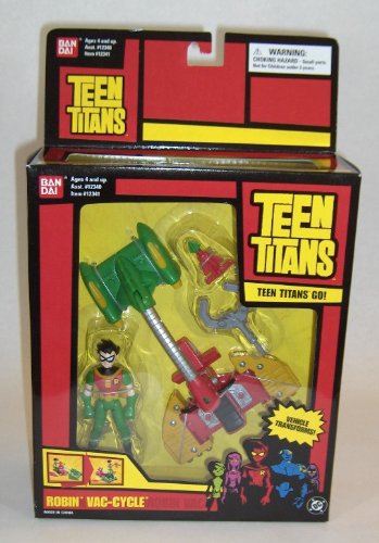  Teen Titans Action Figure Battling Machines Robin Vac-Cycle