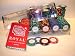 Casino Royale Chip - Set mit 100 Chips + ROYAL 100% Plastik Karten Deck rot
