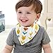 Cute Baby Bandana Bibs, Unisex 4 Pack Bib with Snaps - Best for Babies Drooling, Teething and Feeding - 100% Soft Cotton & Waterproof Fleece Backing. Perfect Baby Shower Gift Set for Boys & Girls