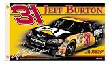 NASCAR Jeff Burton #31 2-Sided 3-by-5 Foot Flag with Grommets