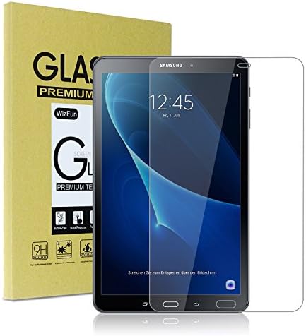 Galaxy Tab A 10.1 Glass Screen Protector - WizFun Tempered Glass Screen Protector For 10.1" Samsung Galaxy Tab A (SM-T580/SM-T585) Tablet [9H Hardness] [Crystal Clear] [Scratch Resist]