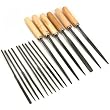 16 Needle Files Wood Handle Jewelers Watch Filing Tools