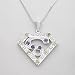 Necklace With 1.43ctw Precious Stones - Genuine Peridots and Tanzanites Beautifully Designed in 925 Sterling silver. Total item weight 10.0g Length 16in