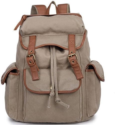 EGOOO New Handmade Canvas Bag,School Bag,Leather Bag,Sports Bag,Travel Backpack