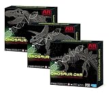 Dig a Dinosaur Excavation DNA Kit AR Wonders T-Rex Stegosaurus and Triceratops Dinosaurs - 3 Pack w Universal Truths Dino Bone!