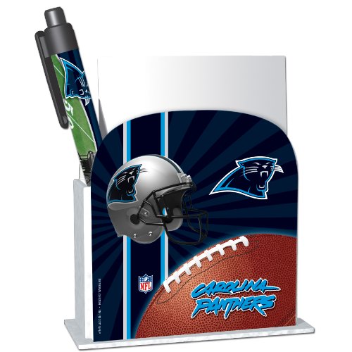 Carolina Panthers Stationery Desk Caddy with Matching Ballpoint Grip Pen - NFL (12019-QUD)