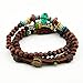 November's Chopin Unique Pendant Beads Charm Adjustable Wrap Bracelet