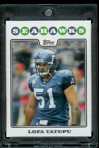 2008 Topps # 244 Lofa Tatupu - Seattle Seahawks - NFL Trading Cards in a Protective Display Case!