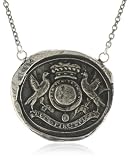 Pyrrha "Wax Seals" Sterling Silver Two Eagles Crest Necklace