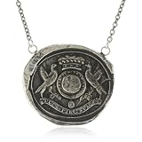 Pyrrha Wax Seals Two Eagles Crest Necklace