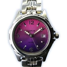 WOMENS LORUS STEEL Iridescent DATE WATCH NEW 777
