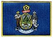 Maine State Flag Embroidered Patch Iron-On ME Emblem