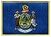 Maine State Flag Embroidered Patch Iron-On ME Emblem