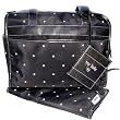 AD Sutton & Sons Zip Top Embroidered Diaper Bag Black