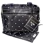 AD Sutton & Sons Zip Top Embroidered Diaper Bag Black