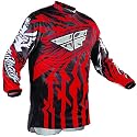 Fly Racing Kinetic Men's Dirt Bike Motorcycle Jersey - Color: Red/Black, Size: Large