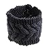 MERSUII™ Twist wave Wool Knitting Knitted Women Lady Girl Hat Headgear Crochet Flora Headband Head Wrap Hair Band Hairband(Dark Grey)