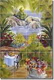 Sorrento by Tisha Whitney - Garden Landscape Ceramic Tile Mural 17