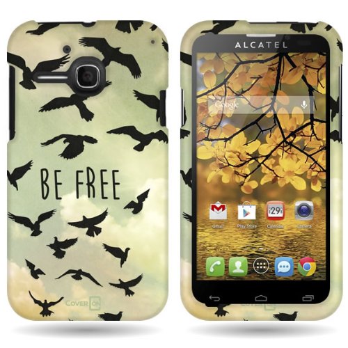 CoverONÂ® Slim Hard Case for Alcatel One Touch Evolve 5020T (1st Gen) with Cover Removal Tool - (Free Birds)
