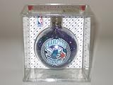 CHARLOTTE HORNETS (2 5/8 In Diameter) Color Filled Glass CHRISTMAS ORNAMENT