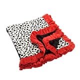 Microfiber Baby Blanket -Fire Engine Red & Black Dalmation