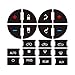 PAWACA AC Dash Accents Button Sticker Repair Kit for Fixing Ruined Faded A/C Control Buttons - Decal Replacement Fits Select 07-15 GM Vehicles - Car SUV Accessories?Suburban, Chevy Tahoe...?